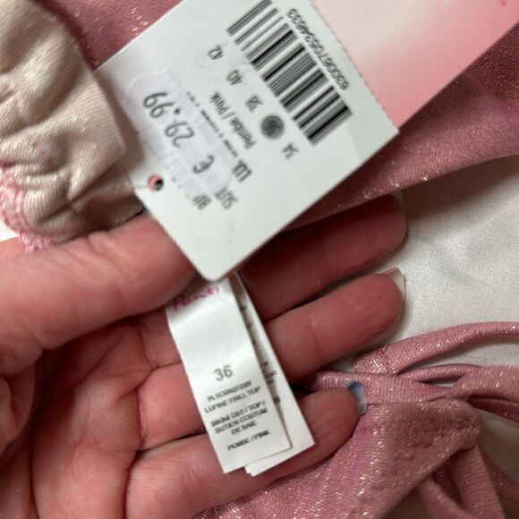 Penti Pink Shimmer Ruffle String Bikini. New. Size 36 top and size 40 bottom. - Picture 11 of 14